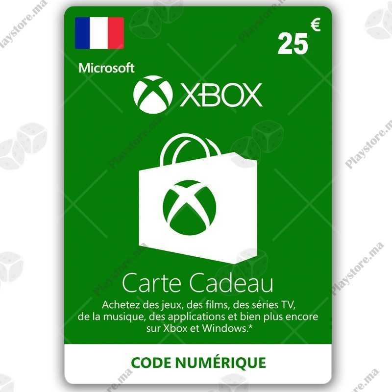 Xbox Live 25 Euro France