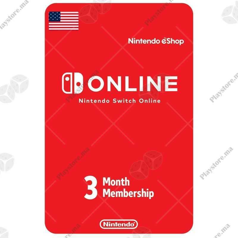 Abonnement Nintendo Switch 3 Mois USA