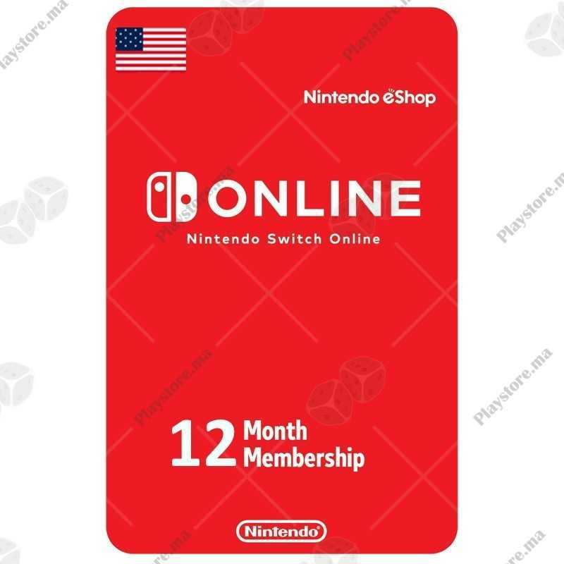 Abonnement Nintendo Switch 12 mois USA