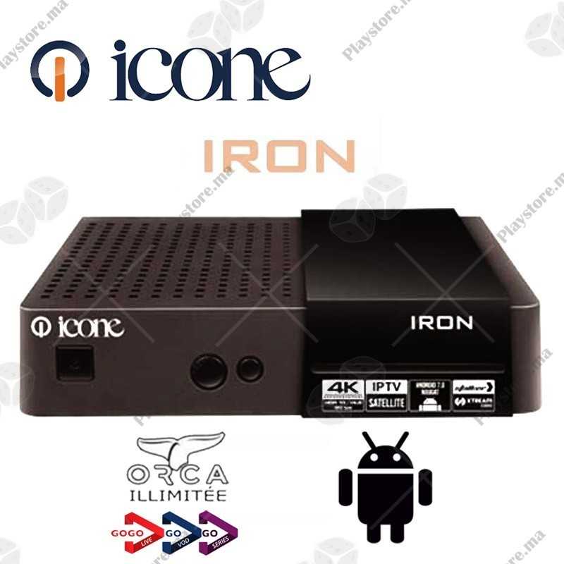 Récépteur Android Icone IRON Noir 4K Ultra HD