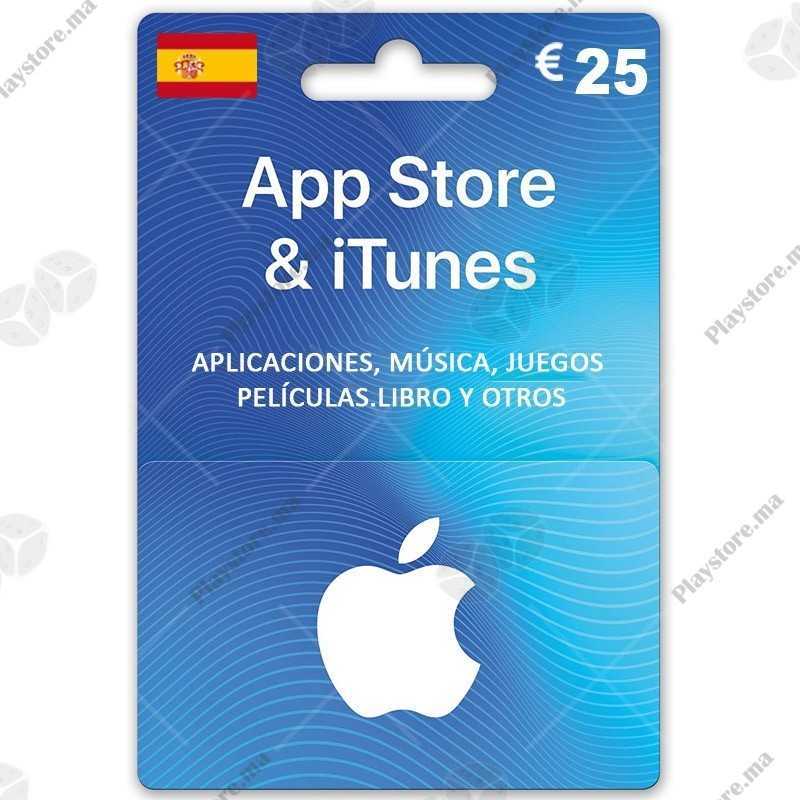 App Store et iTunes 25 Euro Espagne