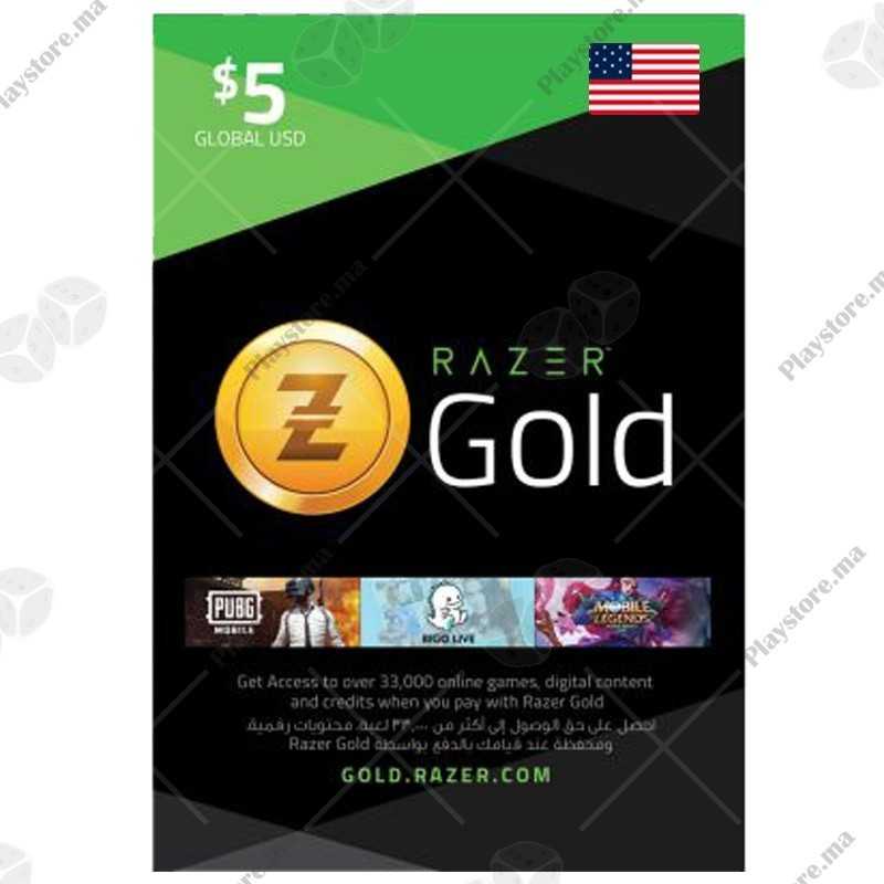 Razer Gold 5Dollars USA