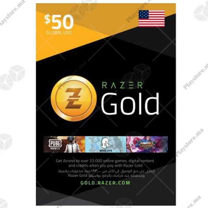 Razer Gold 50Dollars USA