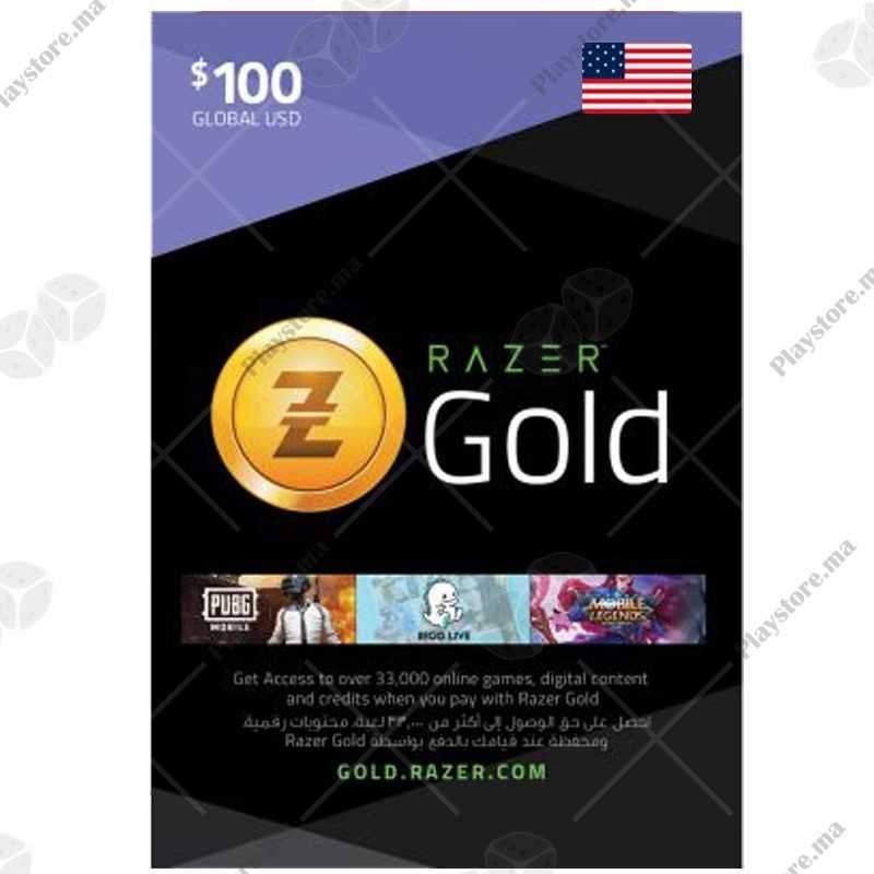 Razer Gold 100 Dollars USA