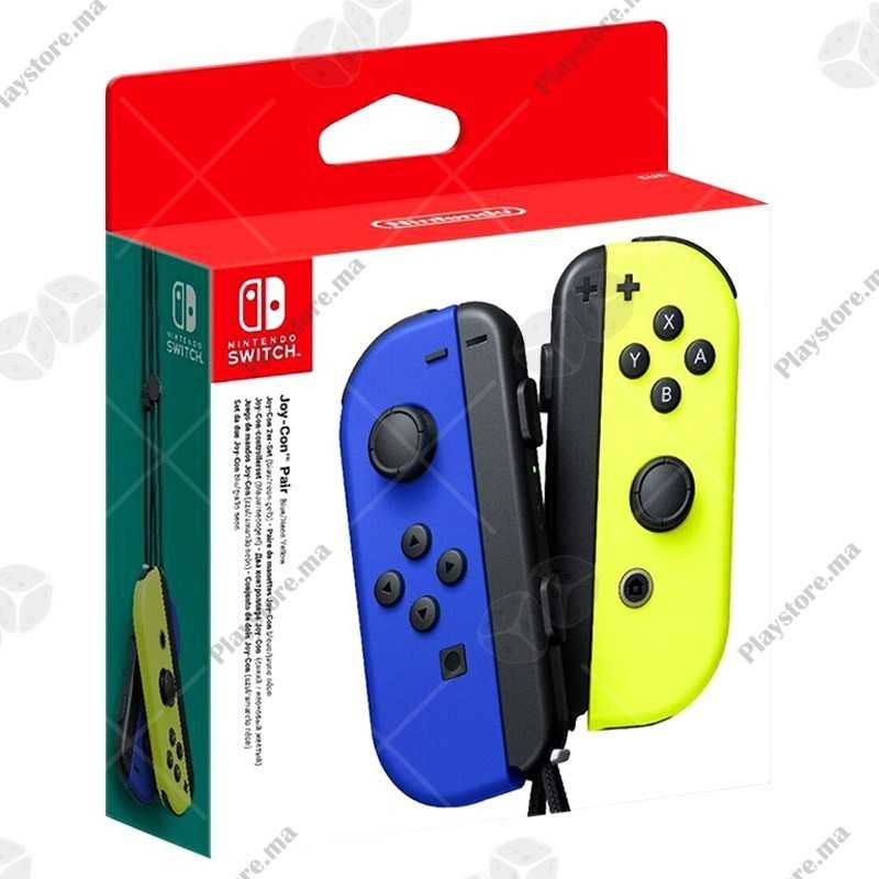 Manette Joy-Con Nintendo Switch jaune bleu
