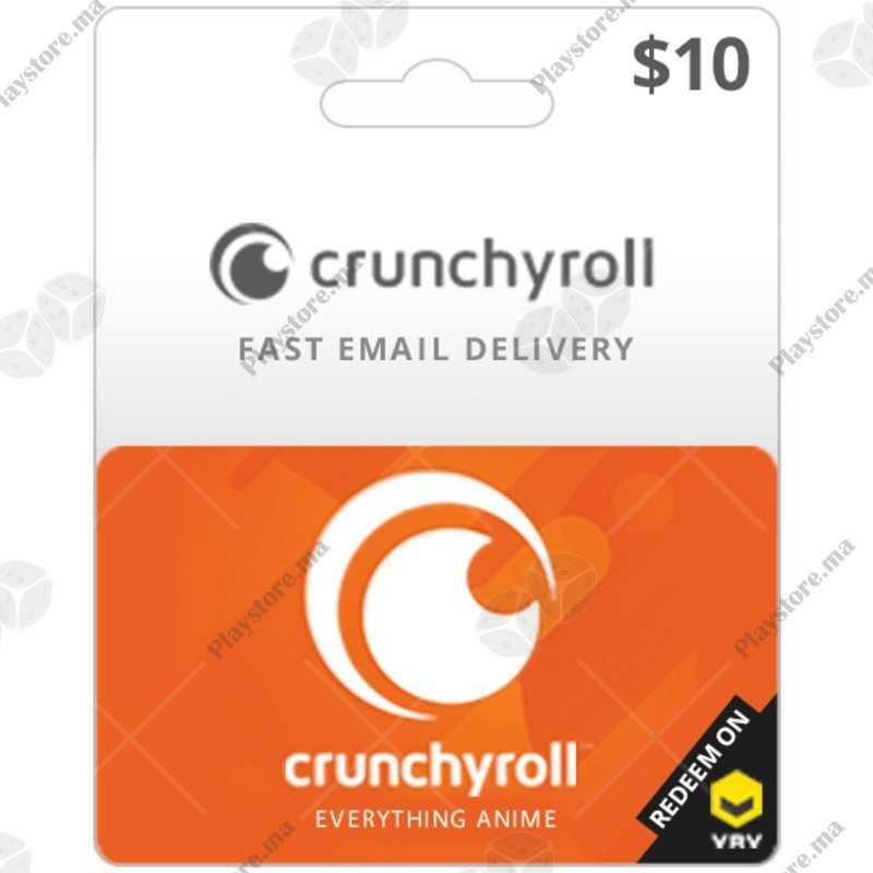 Carte Crunchyroll 10$