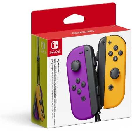 Manette Joy-Con Nintendo Switch Violet Néon Orange