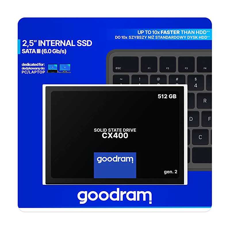 Disque Dur SSD GoodRam CX400 512Go SATA 2.5"