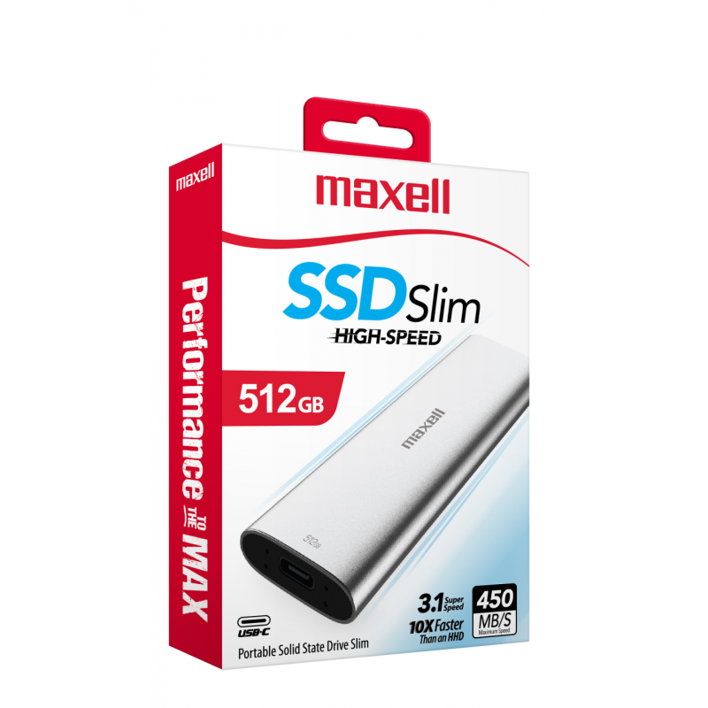 Disque Dur externe portable SSD 512 MAXELL 256 Go 3.1