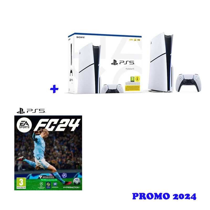 Pack PS5 Slim & EA Sports FC 24 - Console de Jeux Playstation 5 Slim ( Standard) 1 To, Blanc - Sony