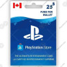 PlayStation Store 25 Dollars CAD Canada