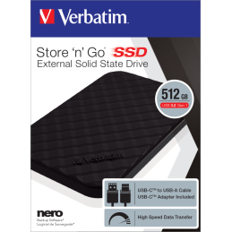 SSD portable disk Verbatim...