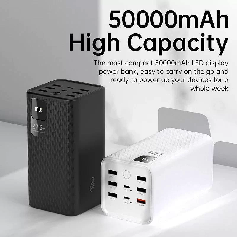 JoKo PowerBank 50 000 mAh avec Charge Rapide J13