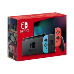 Nintendo Switch console with pair of Red and Blue Neon V3 wireless Joy-Con