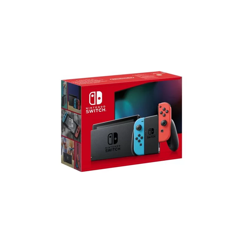 Console Nintendo Switch avec paire de Joy-Con sans fil Rouge et Bleu Neon V3