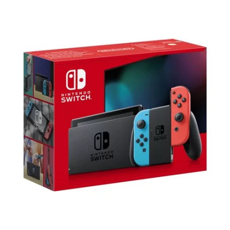 Console Nintendo Switch avec paire de Joy-Con sans fil Rouge et Bleu Neon V3