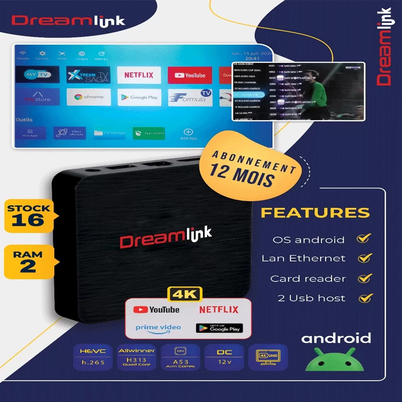 TV BOX DREAMLINK pro RAM 2G 16G