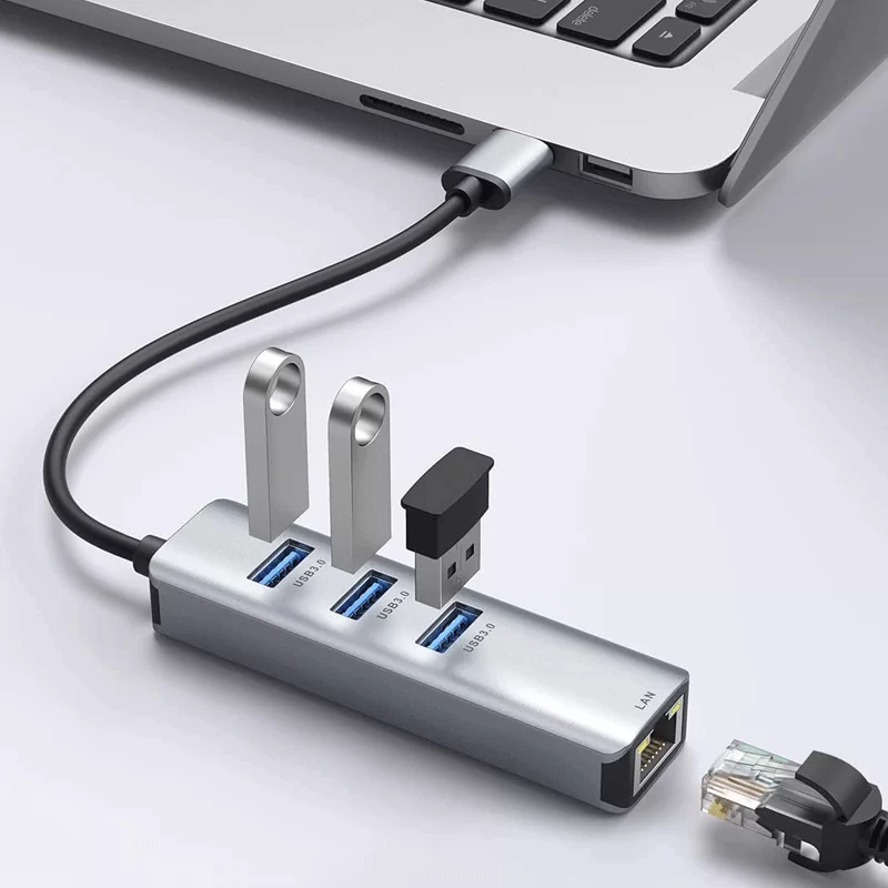 3-port USB 3.0 USB network hub