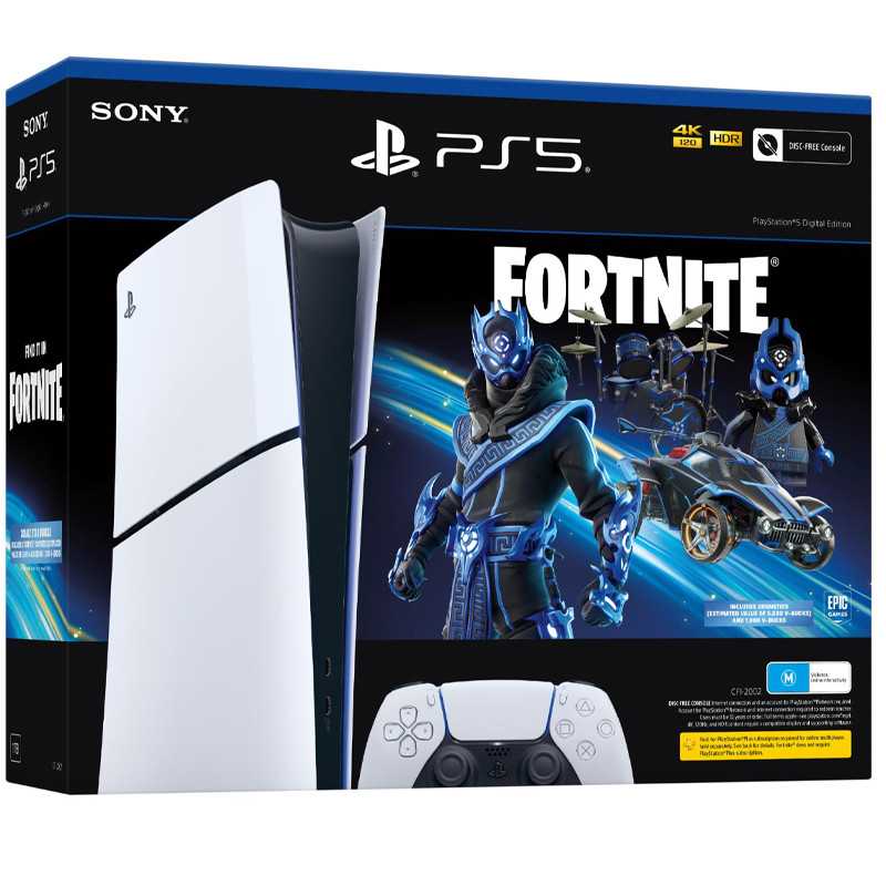 PS5 Digital Edition Pack Fortnite Skin and 1000 V Bucks