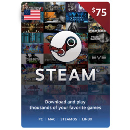 Steam card 75 Dollar USA