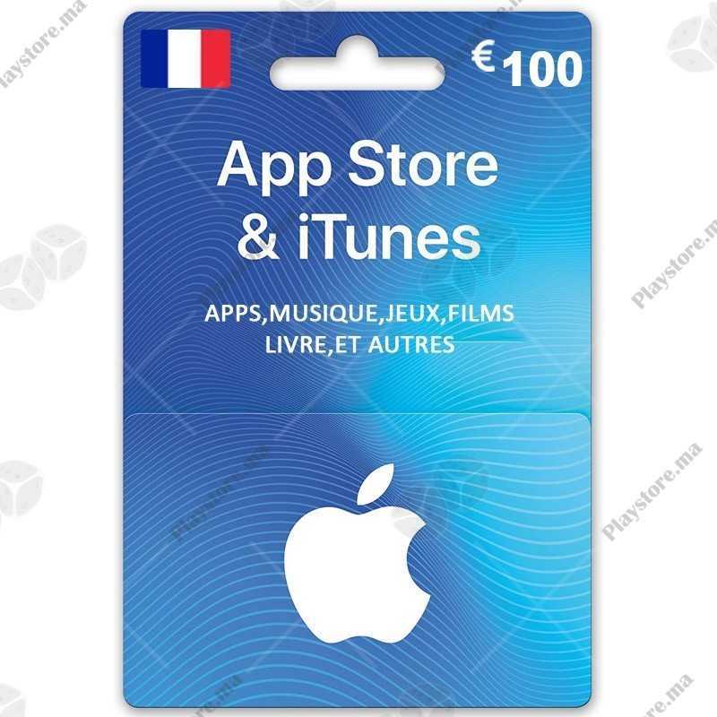 Carte Apple Store - ITunes 100 Euro - VOTRE SPÉCIALISTE JOUETS AU MAROC
