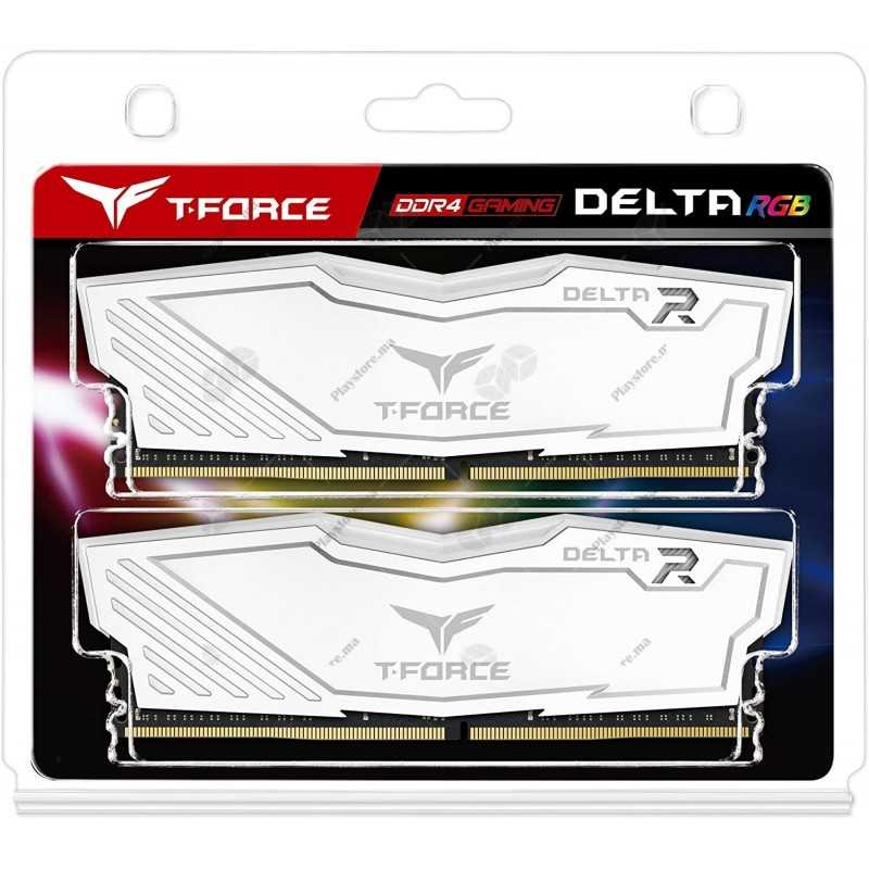 Team Group Delta RGB 16Go DDR4 3200MHz CL16 Blanc Mémoire vive PC T